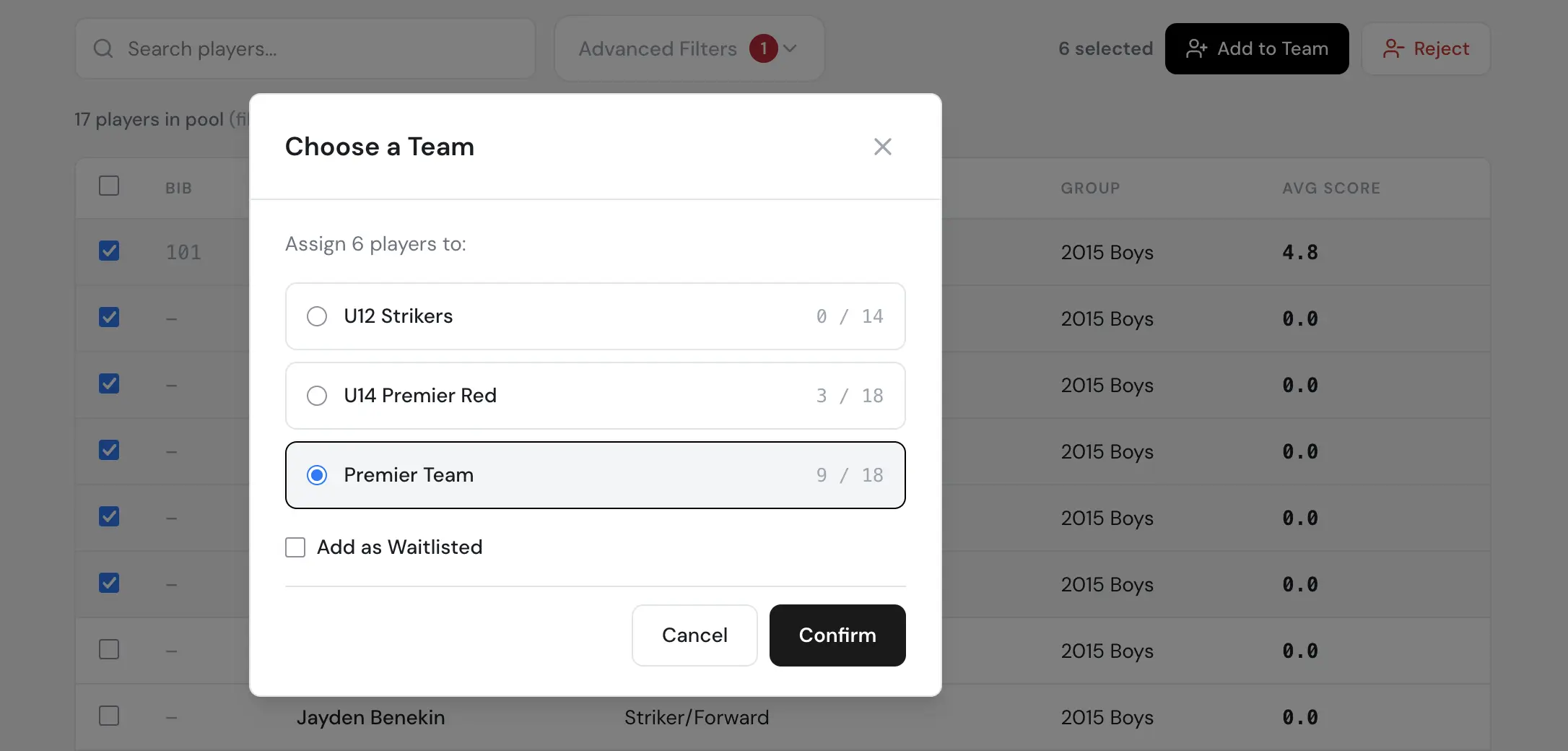 Select Your Team